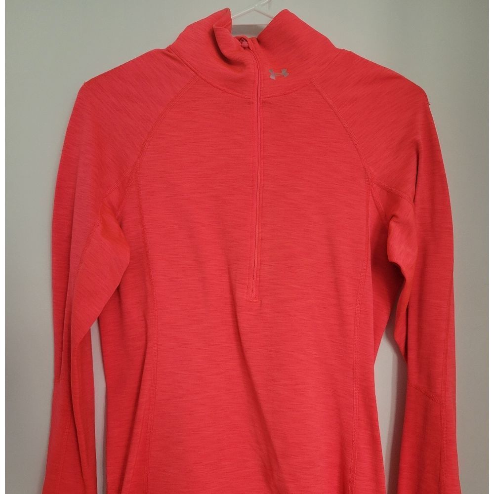 Under Armour Quarter Zip Mock Neck Jogger Sweater - Coral